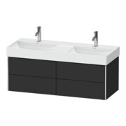 Duravit Meuble sous lavabo XSquare 118,4x46x39,7 cm, 4 tiroirs, suspendu, graphite mat
