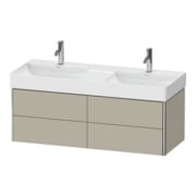 Duravit Meuble sous-lavabo XSquare 118,4x46x39,7cm, 4 tiroirs, suspendu, Tau satiné-2