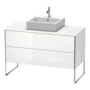 Duravit Meuble sous-lavabo XSquare 120x54,8 cm, blanc brillant, 2 tiroirs, posé