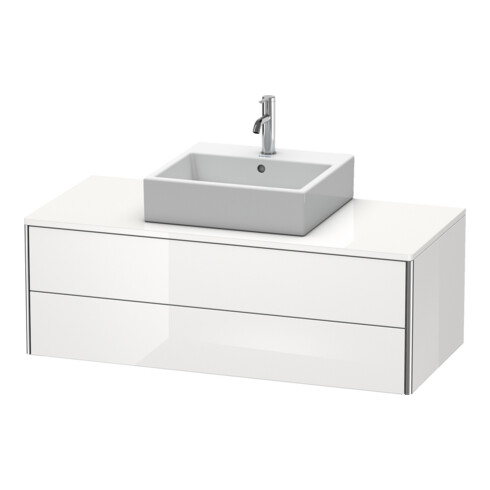Duravit Meuble sous-lavabo XSquare 120x54,8 cm, blanc brillant, 2 tiroirs, suspendu