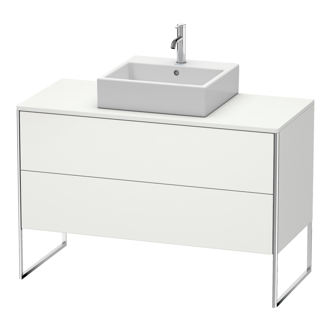 Duravit Meuble sous-lavabo XSquare 120x54,8 cm, blanc mat, 2 tiroirs, debout