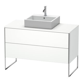 Duravit Meuble sous lavabo XSquare 120x54,8 cm, blanc mat, 2 tiroirs, debout