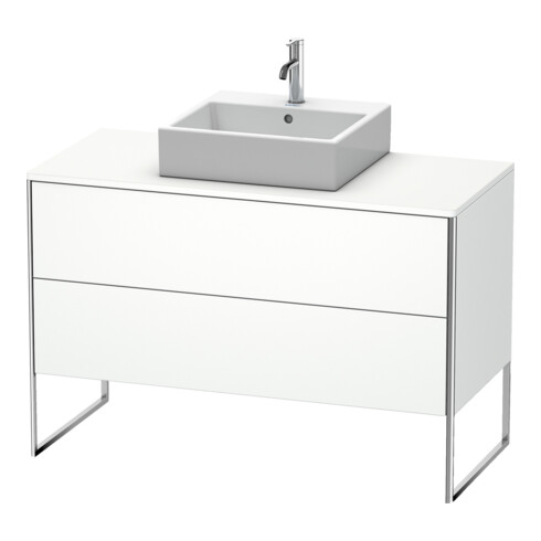 Duravit Meuble sous lavabo XSquare 120x54,8 cm, blanc mat, 2 tiroirs, debout