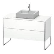 Duravit Meuble sous lavabo XSquare 120x54,8 cm, blanc mat, 2 tiroirs, debout