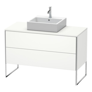 Duravit Meuble sous-lavabo XSquare 120x54,8 cm, blanc mat, 2 tiroirs, posé