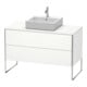 Duravit Meuble sous-lavabo XSquare 120x54,8 cm, blanc mat, 2 tiroirs, posé-1