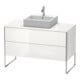 Duravit Meuble sous-lavabo XSquare 120x54,8 cm, blanc mat, 2 tiroirs, posé