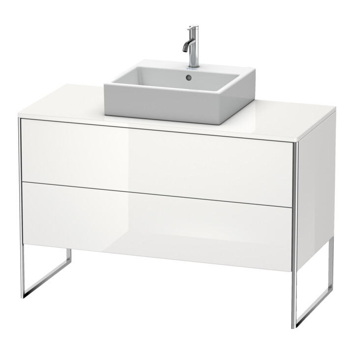 Duravit Meuble sous-lavabo XSquare 120x54,8 cm, blanc mat, 2 tiroirs, posé