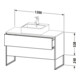 Duravit Meuble sous-lavabo XSquare 120x54,8 cm, blanc mat, 2 tiroirs, posé