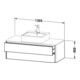 Duravit Meuble sous-lavabo XSquare 120x54,8 cm, blanc mat, 2 tiroirs, suspendu