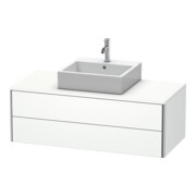 Duravit Meuble sous-lavabo XSquare 120x54,8 cm, blanc mat, 2 tiroirs, suspendu