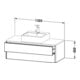 Duravit Meuble sous-lavabo XSquare 120x54,8 cm, gris mat, 2 tiroirs