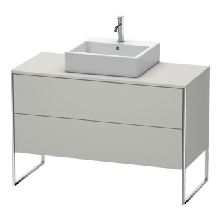 Duravit Meuble sous-lavabo XSquare 120x54,8 cm, gris mat, 2 tiroirs, suspendu