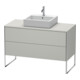 Duravit Meuble sous-lavabo XSquare 120x54,8 cm, gris mat, 2 tiroirs, suspendu-1