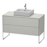 Duravit Meuble sous-lavabo XSquare 120x54,8 cm, gris mat, 2 tiroirs, suspendu