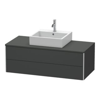 Duravit Meuble sous-lavabo XSquare 120x54,8 cm, gris mat, 2 tiroirs, suspendu
