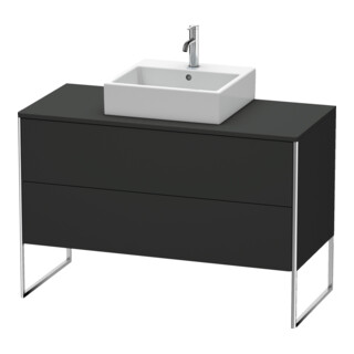 Duravit Meuble sous-lavabo XSquare 120x54,8 cm, gris mat, f K, 2 AZ, deb.