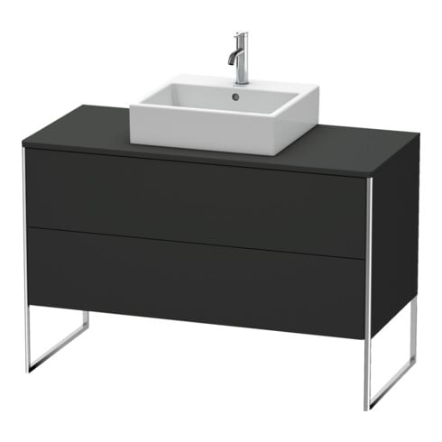 Duravit Meuble sous-lavabo XSquare 120x54,8 cm, gris mat, f K, 2 AZ, deb.