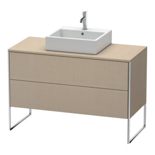 Duravit Meuble sous lavabo XSquare 120x54,8 cm, lisse, 2 tiroirs, debout