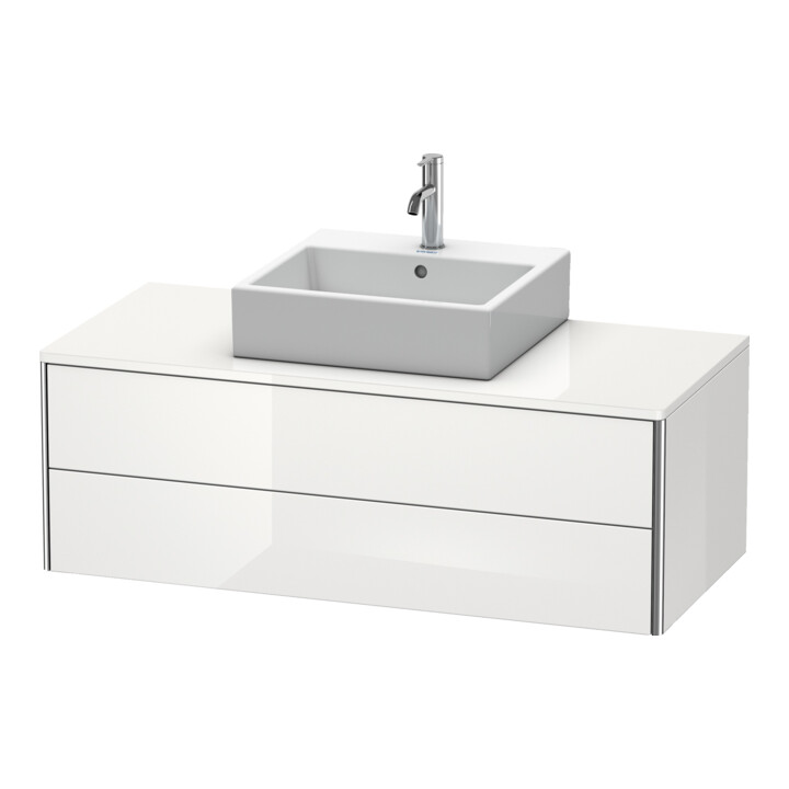 Duravit Meuble sous-lavabo XSquare 120x54,8 cm, T mat, pour console, 2 tiroirs, suspendu