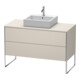 Duravit Meuble sous-lavabo XSquare 120x54,8 cm, taupe, 2 tiroirs, posé-1