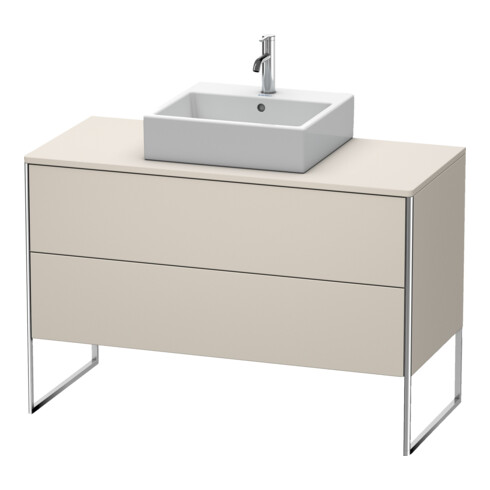Duravit Meuble sous-lavabo XSquare 120x54,8 cm, taupe, 2 tiroirs, posé
