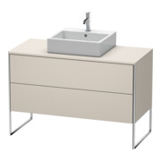 Duravit Meuble sous-lavabo XSquare 120x54,8 cm, taupe, 2 tiroirs, posé