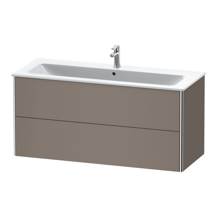 Duravit Meuble sous lavabo XSquare 121x47,8 cm, bas, 2 tiroirs, suspendu