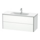 Duravit Meuble sous lavabo XSquare 121x47,8 cm, blanc mat, 2 tiroirs, suspendu