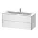 Duravit Meuble sous lavabo XSquare 121x47,8 cm, blanc mat, 2 tiroirs, suspendu-4