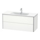 Duravit Meuble sous lavabo XSquare 121x47,8 cm, blanc mat, 2 tiroirs, suspendu