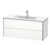 Duravit Meuble sous lavabo XSquare 121x47,8 cm, blanc mat, 2 tiroirs, suspendu