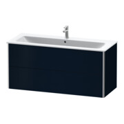 Duravit Meuble sous lavabo XSquare 121x47,8 cm, blanc satiné, 2 tiroirs, suspendu-2