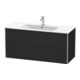 Duravit Meuble sous-lavabo XSquare 121x47,8 cm, graphite mat, 2 tiroirs, suspendu-1