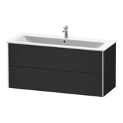 Duravit Meuble sous-lavabo XSquare 121x47,8 cm, graphite mat, 2 tiroirs, suspendu-2