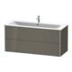 Duravit Meuble sous-lavabo XSquare 121x47,8 cm, laqué brillant, 2 tiroirs, suspendu-4