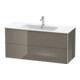 Duravit Meuble sous-lavabo XSquare 121x47,8 cm, laqué brillant, 2 tiroirs, suspendu