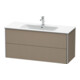 Duravit Meuble sous-lavabo XSquare 121x47,8 cm, lei, 2 tiroirs, suspendu