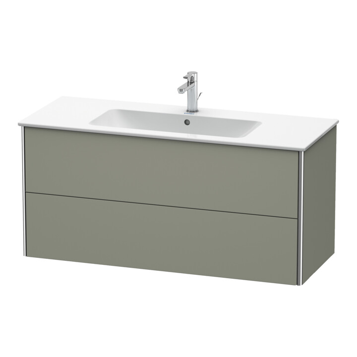 Duravit Meuble sous-lavabo XSquare 121x47,8 cm, st-g m, 2 tiroirs, suspendu