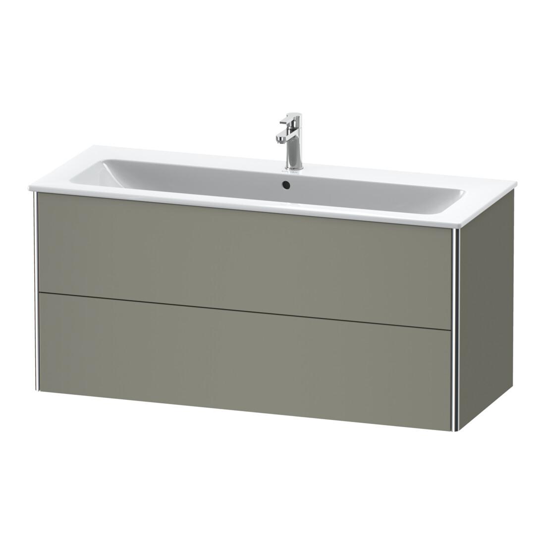 Duravit Meuble sous-lavabo XSquare 121x47,8 cm, st-g m, 2 tiroirs, suspendu