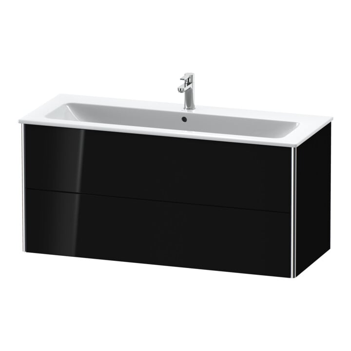 Duravit Meuble sous-lavabo XSquare 121x47,8cm, blanc brillant, 2 tiroirs, suspendu
