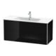 Duravit Meuble sous-lavabo XSquare 121x47,8cm, blanc brillant, 2 tiroirs, suspendu-4