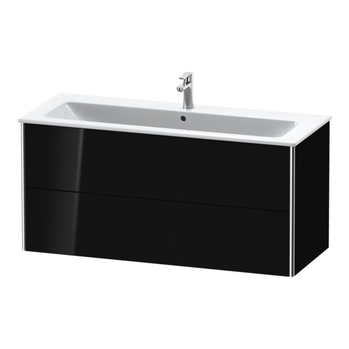 Duravit Meuble sous-lavabo XSquare 121x47,8cm, blanc brillant, 2 tiroirs, suspendu