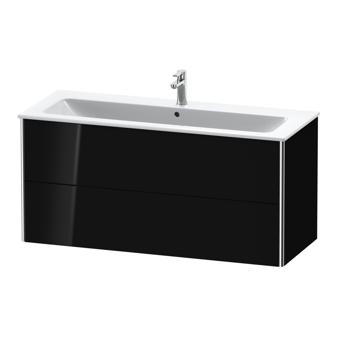 Duravit Meuble sous-lavabo XSquare 121x47,8cm, blanc brillant, 2 tiroirs, suspendu