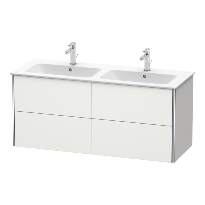Duravit Meuble sous-lavabo XSquare 128x47,8x56 cm, 4 tiroirs, blanc mat nord