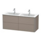 Duravit Meuble sous lavabo XSquare 128x47,8x56 cm, 4 tiroirs, suspendu, basique m-4