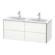 Duravit Meuble sous lavabo XSquare 128x47,8x56 cm, 4 tiroirs, suspendu, blanc mat-2