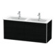 Duravit Meuble sous-lavabo XSquare 128x47,8x56 cm, 4 tiroirs, suspendu, blanc œuf-1