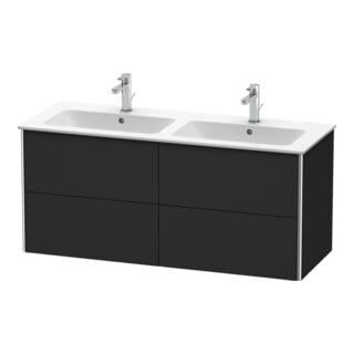 Duravit Meuble sous lavabo XSquare 128x47,8x56 cm, 4 tiroirs, suspendu, graphite mat