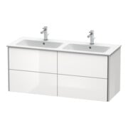 Duravit Meuble sous-lavabo XSquare 128x47,8x56 cm, 4 tiroirs, suspendu, Taupe mat